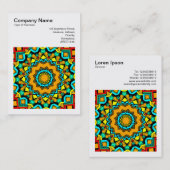 正方形の写真(v3) -抽象芸術万華鏡のように千変万化するパターン01 名刺 (正面/裏面)