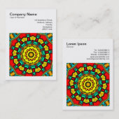 正方形の写真(v3) -抽象芸術万華鏡のように千変万化するパターン02 名刺 (正面/裏面)