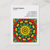 正方形の写真(v3) -抽象芸術万華鏡のように千変万化するパターン02 名刺 (裏面)