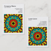 正方形の写真(v3) -抽象芸術万華鏡のように千変万化するパターン04 名刺 (正面/裏面)