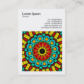 正方形の写真(v3) -抽象芸術万華鏡のように千変万化するパターン04 名刺 (裏面)