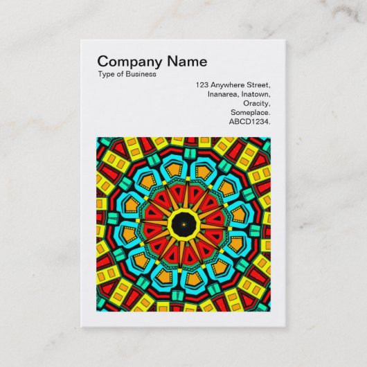 正方形の写真(v3) -抽象芸術万華鏡のように千変万化するパターン04 名刺 (正面)