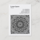 正方形の写真(v3) -抽象芸術万華鏡のように千変万化するパターン07 名刺 (裏面)