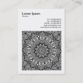 正方形の写真(v3) -抽象芸術万華鏡のように千変万化するパターン08 名刺 (裏面)