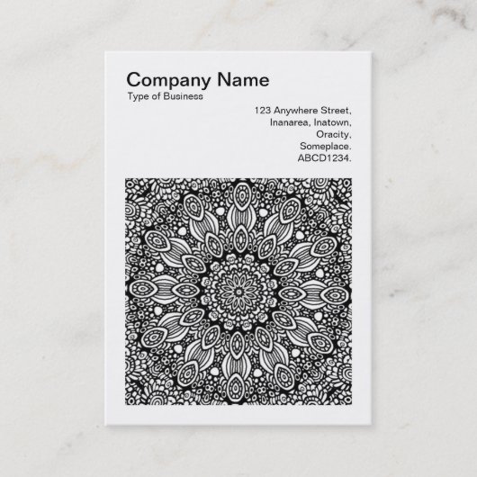 正方形の写真(v3) -抽象芸術万華鏡のように千変万化するパターン08 名刺 (正面)