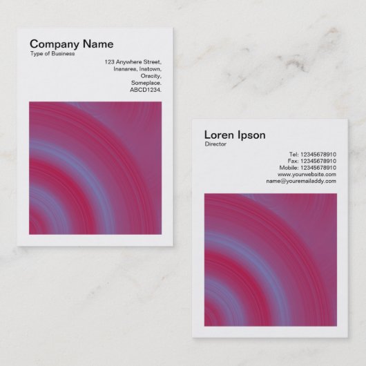 正方形の写真(v3) -抽象芸術円02 名刺 (正面/裏面)