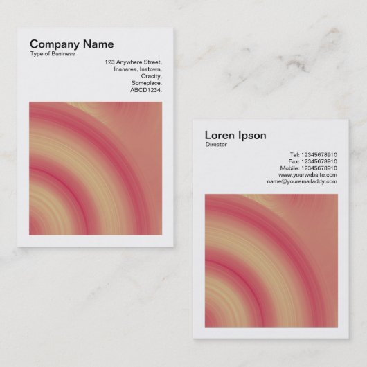 正方形の写真(v3) -抽象芸術円03 名刺 (正面/裏面)