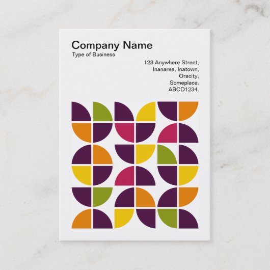 正方形の写真(v3) -抽象芸術幾何学模様110421v2 名刺 (正面)