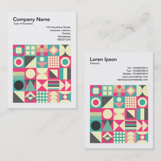 正方形の写真(v3) -抽象芸術正方形110419 名刺 (正面/裏面)