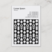 正方形の写真(v3) -抽象芸術140823 - Blkの白 名刺 (裏面)