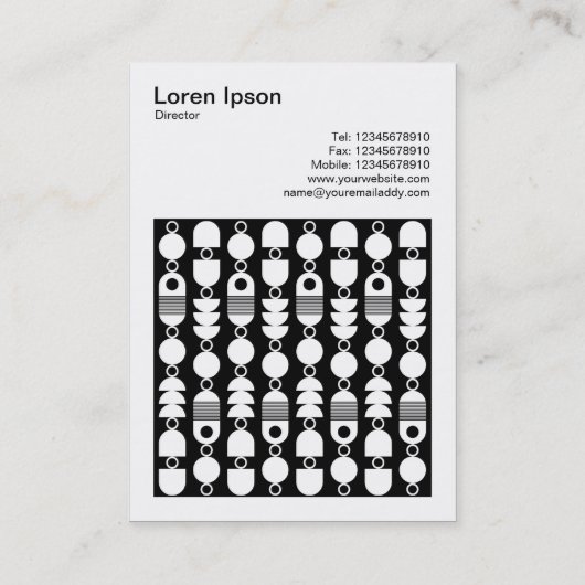 正方形の写真(v3) -抽象芸術140823 - Blkの白 名刺 (裏面)