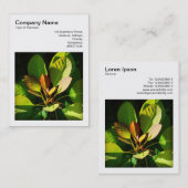 正方形の写真(v3) – 日カラフル照の葉 名刺 (正面/裏面)