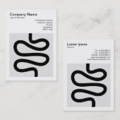 正方形の写真(v3) – 曲線 名刺 (正面/裏面)