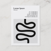 正方形の写真(v3) – 曲線 名刺 (裏面)