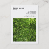 正方形の写真(v3) – 木の中の夏 名刺 (裏面)