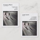 正方形の写真(v3) -道を交差させること 名刺 (正面/裏面)