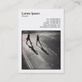 正方形の写真(v3) -道を交差させること 名刺 (裏面)