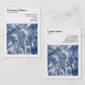 正方形の写真(v3) – 青い秋 – シアノタイプ 名刺 (正面/裏面)