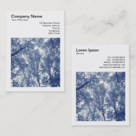 正方形の写真(v3) – 青い秋 – シアノタイプ 名刺