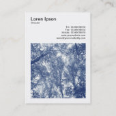 正方形の写真(v3) – 青い秋 – シアノタイプ 名刺 (裏面)