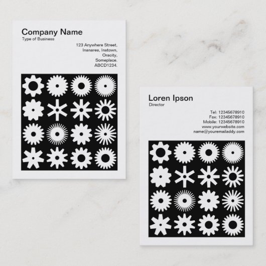 正方形の写真(v3) - Cogs 02 名刺 (正面/裏面)