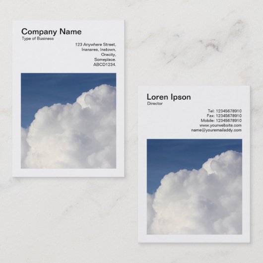 正方形の写真(v3) - Cumulus Cloud 名刺 (正面/裏面)