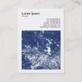 正方形の写真(v3) - Woodland Canopy 02 - Cyanotype 名刺 (裏面)