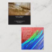 正方形の名刺の前部および背部 スクエア名刺 (正面/裏面)