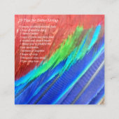 正方形の名刺の前部および背部 スクエア名刺 (裏面)