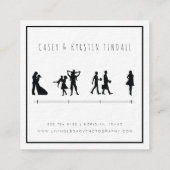 正方形の名刺|の金ゴールドのブラシのミニマリスト スクエア名刺 (裏面)