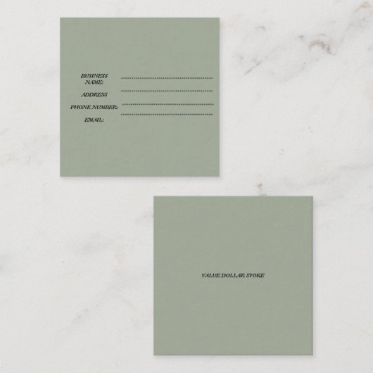 正方形の名刺 スクエア名刺 (正面/裏面)