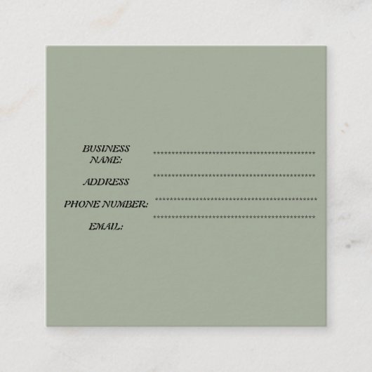 正方形の名刺 スクエア名刺 (正面)