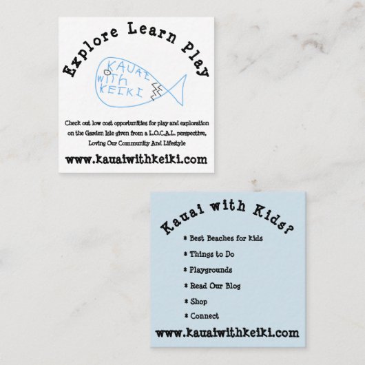 正方形の名刺 スクエア名刺 (正面/裏面)