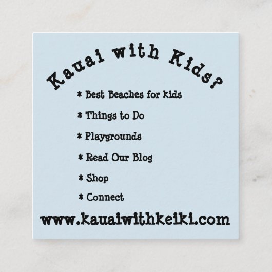 正方形の名刺 スクエア名刺 (裏面)