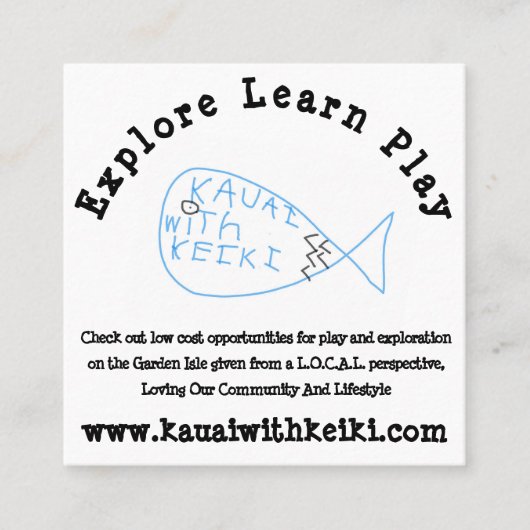 正方形の名刺 スクエア名刺 (正面)