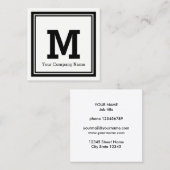 正方形の名刺(モノグラムカスタムロゴ付き) スクエア名刺 (正面/裏面)