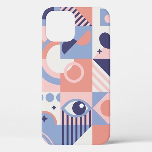 正方形の図形の背景。美学 Case-Mate iPhoneケース (裏面)