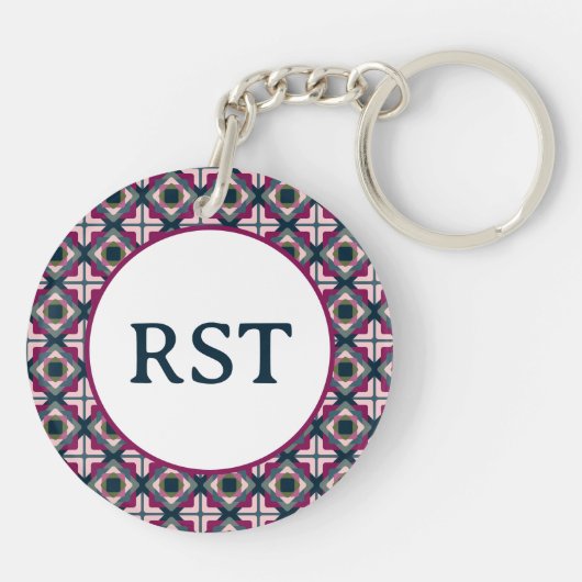 正方形の図形パターン キーホルダー (裏面)