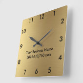 正方形の壁時計の金ゴールド色 – ビジネス向けプロモーション スクエア壁時計 (傾斜)