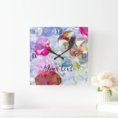 正方形の壁時計カラーボード スクエア壁時計 (ホーム)