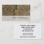 正方形の干し草ベールクローズアップの写真 名刺 (正面/裏面)