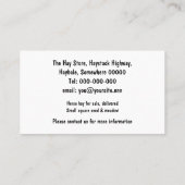 正方形の干し草ベールクローズアップの写真 名刺 (裏面)