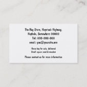 正方形の干し草ベールクローズアップの写真 名刺 (裏面)