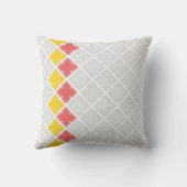 正方形の幾何学的パターン装飾用クッション クッション (裏面)