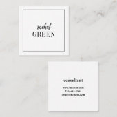 正方形の最小主義のカード スクエア名刺 (正面/裏面)