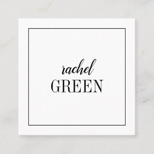 正方形の最小主義のカード スクエア名刺 (正面)