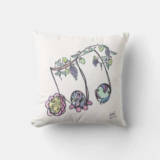 正方形の枕--三重項 クッション (正面)