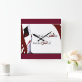 正方形の柱時計カタール スクエア壁時計 (ホーム)