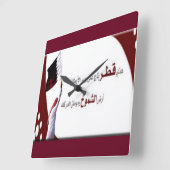 正方形の柱時計カタール スクエア壁時計 (傾斜)