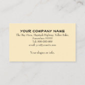 正方形の梱包機の名刺 名刺 (裏面)